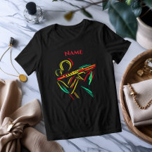 Neon Flute Line Art | Vibrant Musical T-Shirt