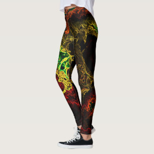 Neon Fractal 4 Leggings
