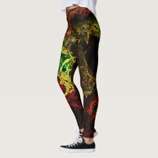 Neon Fractal 4 Leggings
