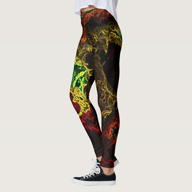 Neon Fractal 4 Leggings (Left)