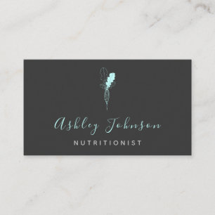 Neon Fresh Organic Vegetable Nutritionist Elegant Business Card