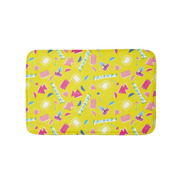 Neon FRIENDS™ Icon Pattern Bath Mat (Front)