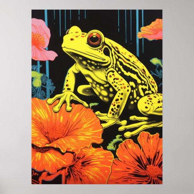 Neon Frog: A Symphony in Bloom Poster (Front)