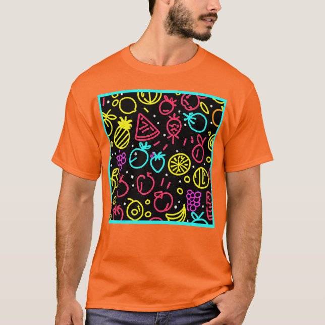 Neon Fruit Extravaganza T-Shirt (Front)