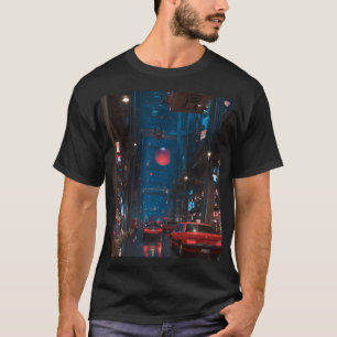 Neon Future City Street T-Shirt