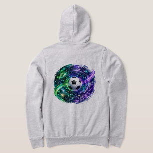 Neon Futuristic Soccer Ball Graphic Hoodie