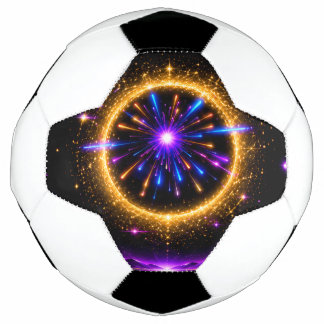 Neon Galaxy Compact Mirror Soccer Ball