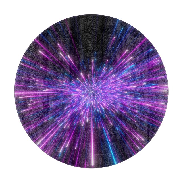 Neon Galaxy Cosmic Abstract Background Cutting Board (Front)