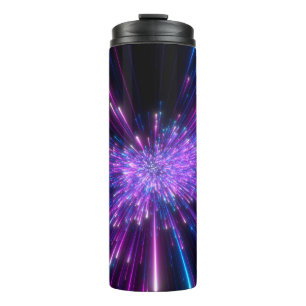 Neon Galaxy Cosmic Abstract Background Thermal Tumbler