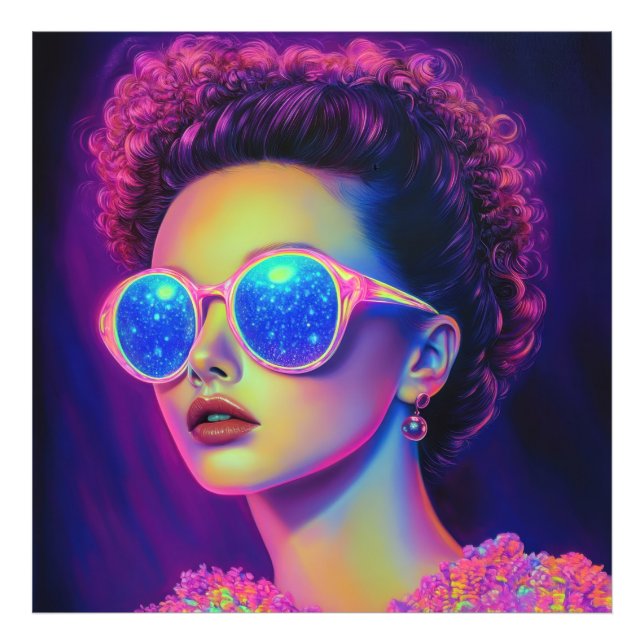 Neon Galaxy Glamour  Photo Print (Front)