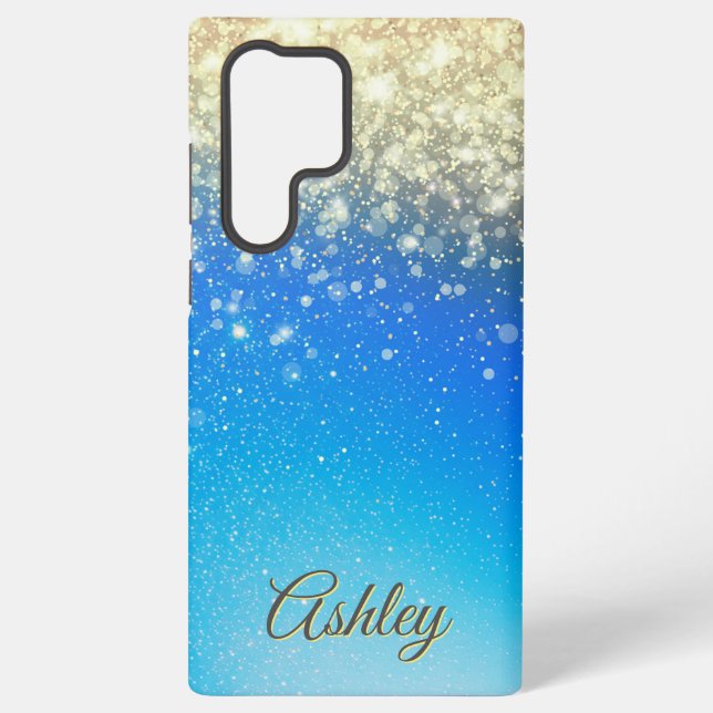 Neon Galaxy Gradient Samsung Galaxy S22 Ultra Case (Back)