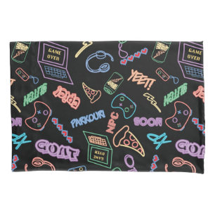 Neon Gamer Pillowcase