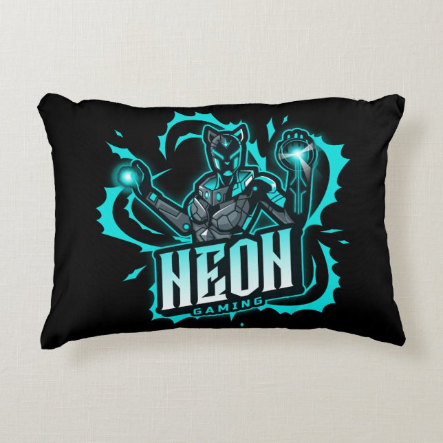 Neon Gaming  Decorative Cushion (Front)