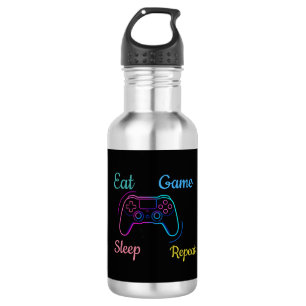 Neon gaming design customizable 532 ml water bottle