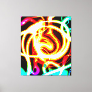 Neon Geometric Art Design for Your Needs Canvas Print
