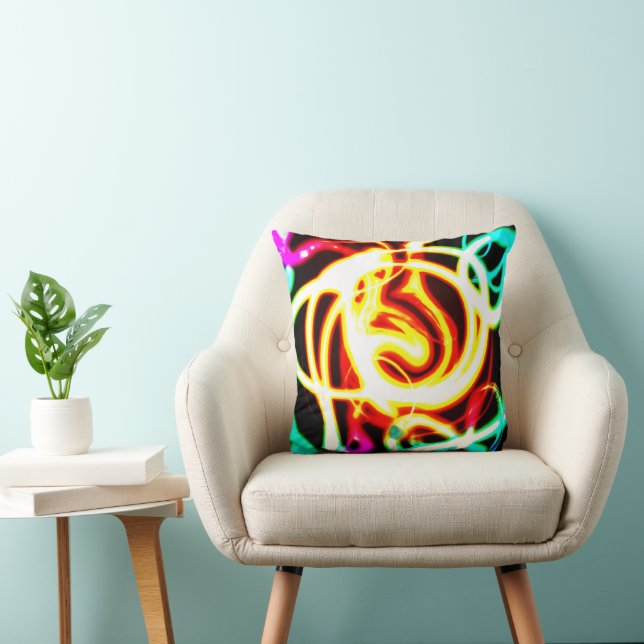Neon Geometric Art Design for Your Needs Cushion (Chair)