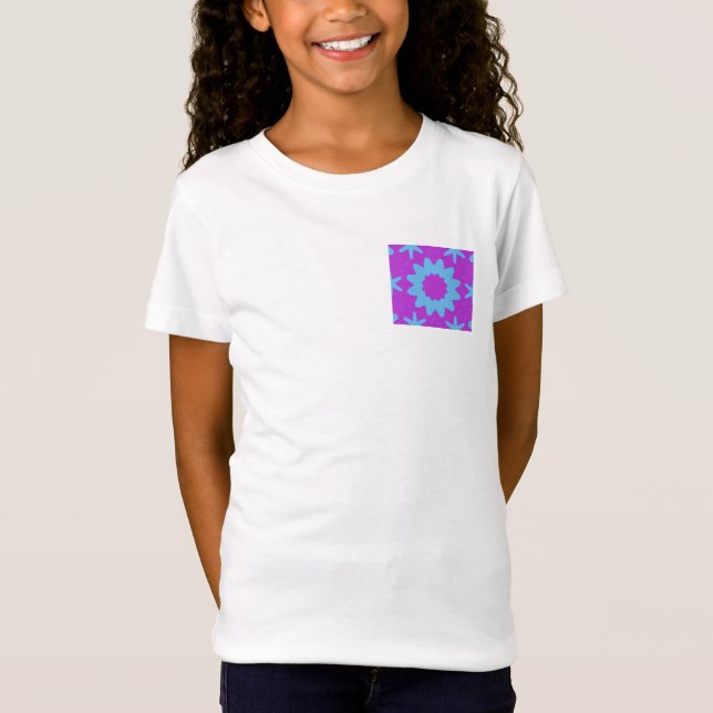 neon geometric flower T-Shirt (Front)