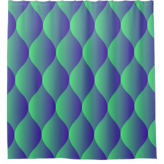 Neon Geometric: Vibrant Bubbled Pattern. Shower Curtain