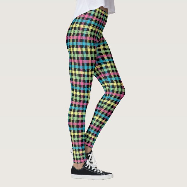Neon Gingham Leggings (Right)