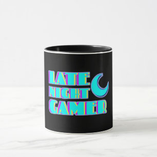 Neon Glitch Gamer Mug Synthwave Coffee