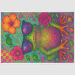 Neon Glitter Frog Decoupage Paper – Candycore Frog
