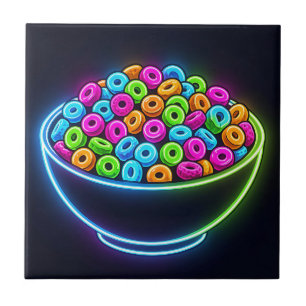 Neon Glow Cereal Bowl Tile