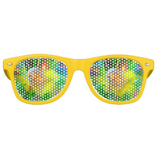 Neon Glow Dandelions in Dream Garden Retro Sunglasses