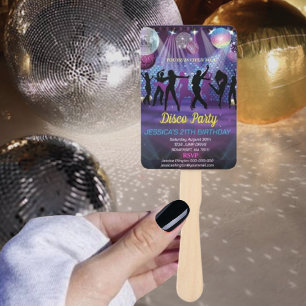 Neon Glow Disco Dance Birthday Party Hand Fan