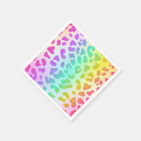 Neon Glow in the Dark, Rainbow Cheetah print