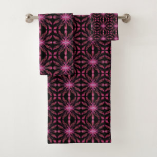 Neon Glow Light Sticks Abstract Pattern Bath Towel Set