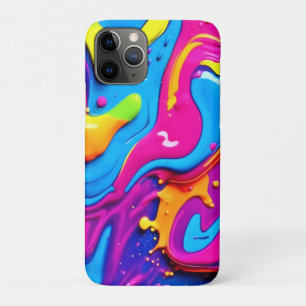 Neon Glow Liquid Splatter Artwork Case-Mate iPhone Case
