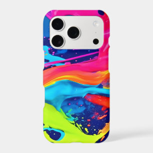 Neon Glow Liquid Swirls Design