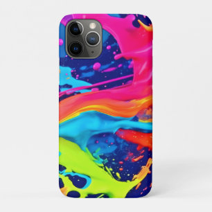 Neon Glow Liquid Swirls Design Case-Mate iPhone Case