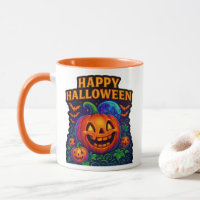 Neon Glow Pumpkin “Happy Halloween”