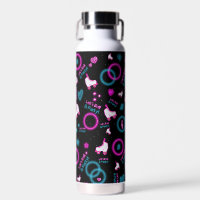 Neon Glow Roller Skating Let's Roll Pattern