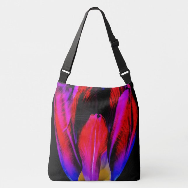 Neon Glow Tulip Crossbody Bag (Front)