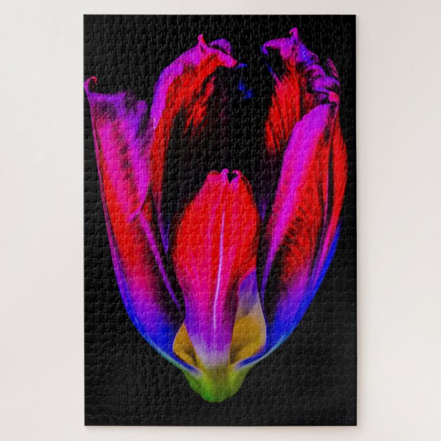 Neon Glow Tulip Jigsaw Puzzle (Vertical)