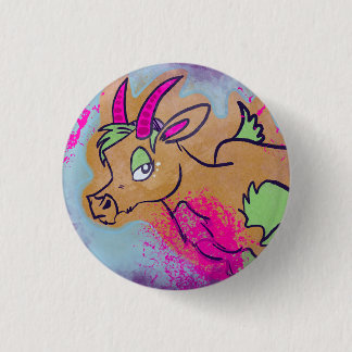 Neon Goat 3 Cm Round Badge