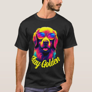 Neon Golden Retriever T-Shirt