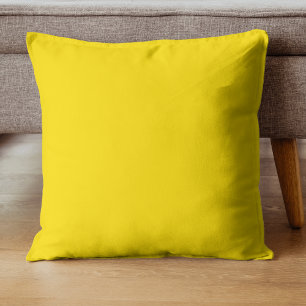 Neon Goldenrod Solid Colour Classic Cushion