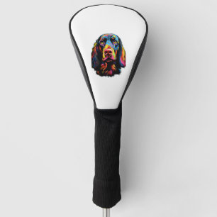 Neon Gordon Setter Golf Head Cover