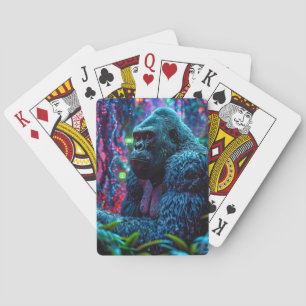 Neon Gorilla Playing Cards