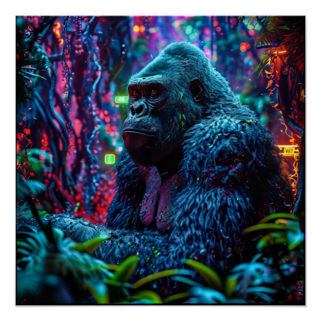 Neon Gorilla Poster (Front)