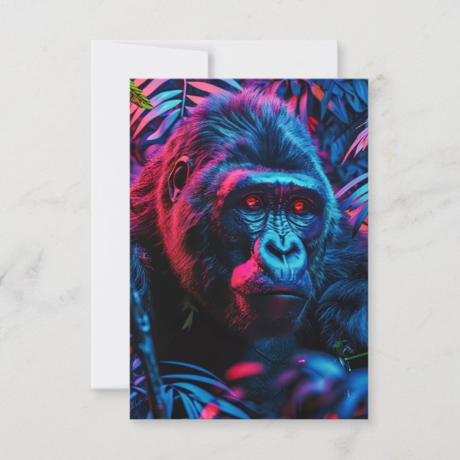 Neon Gorilla Thank You Card (Front)