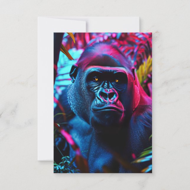 Neon Gorilla Thank You Card (Front)