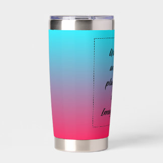 Neon Gradient Light Blue to Red Insulated Tumbler