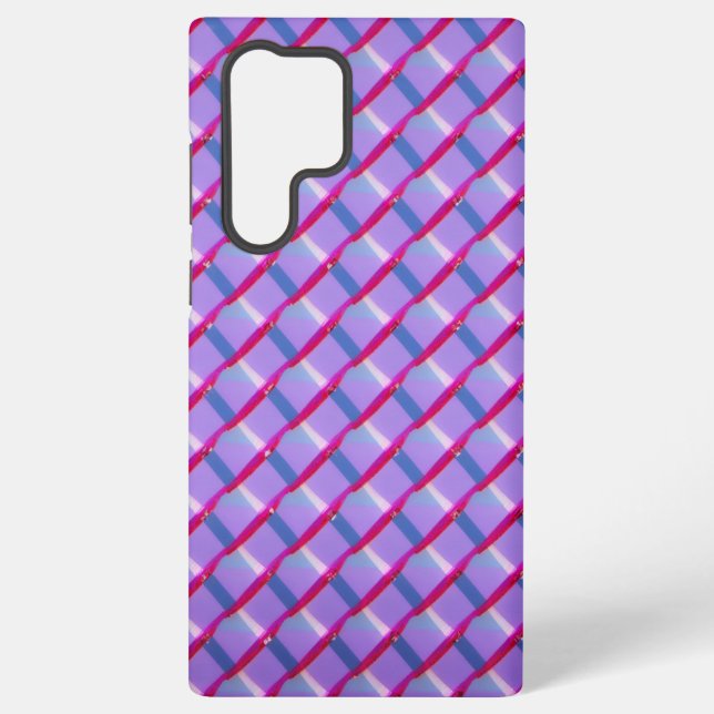 Neon Gradient Plaid Phone Case (Back)
