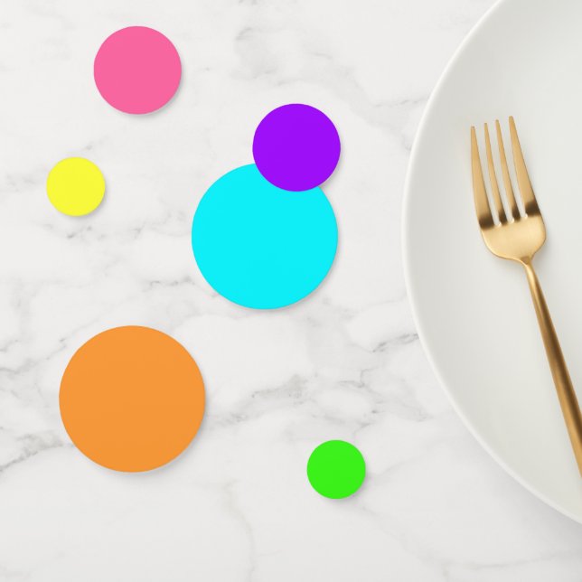 Neon Gradient Theme Party Table Confetti  (Group)