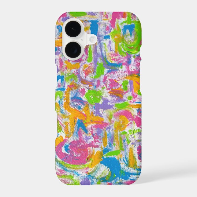 Neon Graffiti-Hand Painted Abstract Art (Back)