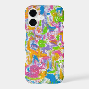Neon Graffiti-Hand Painted Abstract Brushstrokes